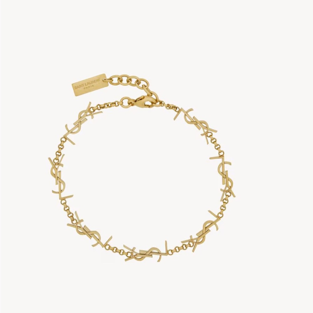 Saint Laurent Gold Logo Bracelet